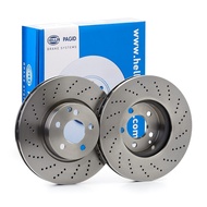 Mercedes Benz HELLA PAGID Front Brake Disc Rotor W204 W212 W207 Sport Big CC  2044211012 1 Pair