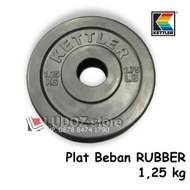 Ready KETTLER 1.25Kg Rubber Weight Plate Dumbell Rubber Plate Barbell 1.25 kg Hole Diameter 3cm Suit