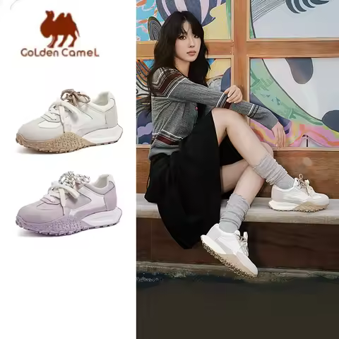GOLDEN CAMEL Women's Sport Shoes Casual Running Sneaker Increased Thick Soled Giant Moral Training S