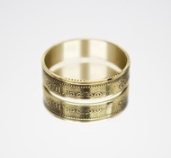 泰國硬幣戒指 2 泰銖 2018-2019 男士硬幣戒指 女士硬幣戒指