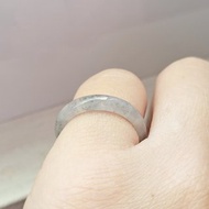 【親翠】天然翡翠 冰灰烏雞芝麻糊手指鐲【9168D】8號戒圈