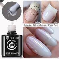 UR SUGAR Milky Jelly White Fiber Rubber Base Gel For Broken Nail Repaired Fiberglass Quick Building 