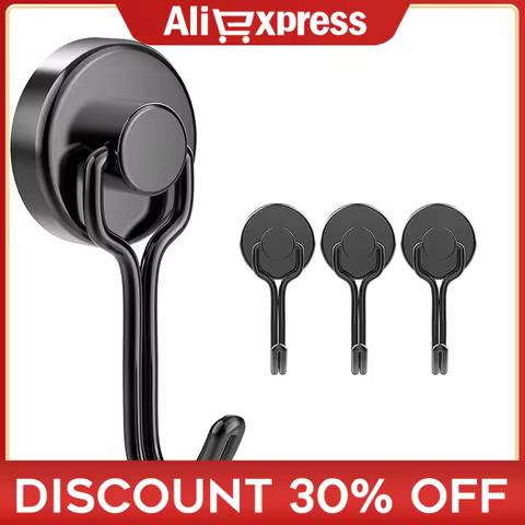1~4 PCS Powerful Magnetic Hook Wall-mounted Hanger Hook Magnet Hook Multi-Purpose Neodymium Magnets 