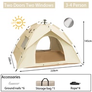 Blackpongo เต็นท์อัตโนมัติ เต็นท์พับเก็บทันที กันลม PU2000mm เต็นท์ปิกนิกกลางแจ้งสำหรับครอบครัว 1-4 