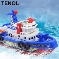 [TENOL] Electric Fireboat for Children, Bath Toy, Fireboat Model, Ferry for Children Ages 3 And Up