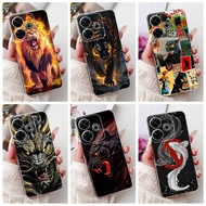 Casing For Xiaomi Redmi 13 2024 Case Cool Fashion Tiger Lion Leopard Animals Soft Silicone Phone Cov