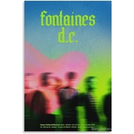 Zahantu Fontaines Poster Dc Punk Rock Band Music Vintage Cover Posters for Room Aesthetic Canvas Wal