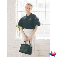 [Maison de FLEUR] Monogram Square Boston Bag - Black 8A42F0J0300