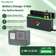 PUJIMAX GoPro Hero13 2000mAh 7.7Wh 3.85V Camera Battery With Charger For GoPro GoPro HERO13 Black...