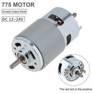 775 DC Motor 12V 24V Double Output Shaft Micro Motor with Double Ball Bearing for Power Tools