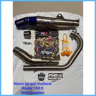❍﹍ ☾ ☢ WORM TYPE AUN THAILAND OPEN PIPE TUBE TYPE HIGH QUALITY 51mm for RAIDER 150 FI