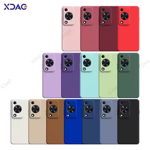 For Huawei Nova Y63 Y72 Y72s GFY-LX1 MGA-LX3 Mobile Cover Liquid Silicone Soft Back Case Luxury Squa
