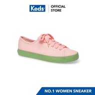 KEDS WF62690 KicKEDStart Logo Foxing Pink Green Women's Lace-up Shoes Pink good