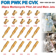 20Pcs Set Motorcycle carburetor main jet kit set slow/pilot jet for NSR KSR PWK PWM Keihin OKO CVK M