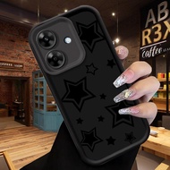Cartoon Cute Black Star Phone Case For Realme C61 C63 C65 C67 C51 C51S V60 V50 V60S V50S GT 6 6T Neo