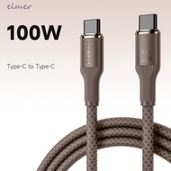 ELMER Tpye C Charging Cable, 100W 6A Super Fast Charging Type C To Type C Charging Data Cable, USB T