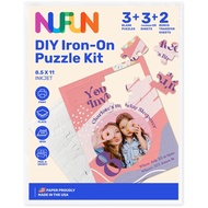 NuFun Activities DIY Transfer Puzzle Maker Kit - Blank White Puzzles to Draw, Print, or Write on. Ma