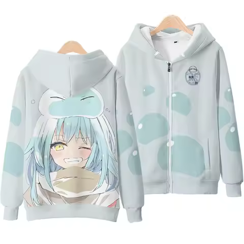 Anime Rimuru Tempest Cosplay Hoodies Men Women Long Sleeve Sweatshirt Harajuku Streetwear Coat