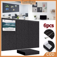 6pcs Soundproof Felt Acoustic Sound Absorbing Wall Panel Shock Noise Absorbing for Home Studio Schoo