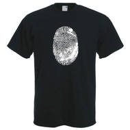 Fingerprint T-Shirt CSI crime scene miami new york la detective dna police tops tee