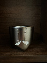 手工銀飾—巴洛克珍珠垂墜式耳環 耳針式耳環 巴洛克不規則珍珠