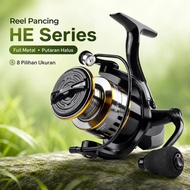 Spinning Fishing Reel HE500 HE1000 HE2000 HE3000 HE4000 HE5000 HE6000 HE7000 Full Metal Body Black G