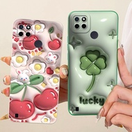 For Realme C21Y / C25Y Phone Case Cherry flower Design Soft Silicone TPU Back Housing for RealmeC25Y