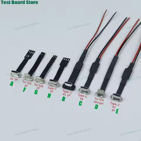 1 piece Type-C lighting connector FPC R1/EK 3P/2P soft flat cable male fast charging wire extension 