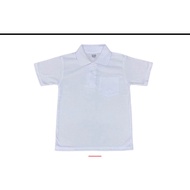 Baju Tshirt Putih Berkolar Lengan Pendek