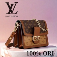 【100% Original】LV Louis Vuitton DAUPHINE WOC/MINI/MM tas selempang/tas rantai Wanita[Box + dust bag]