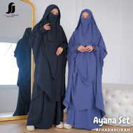 Gamis set cadar AYANA hoodie terbaru baju dan hijab instan syari free niqab