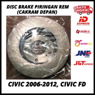 Disc Brake Front Disc Brake Disc Civic 2006 2007 2008 2009 2010 2011 2012, Civic FD