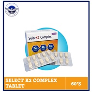 SELECT K2 COMPLEX VITAMIN D3, K3 PLUS CALCIUM (60'S) READY STOCKS