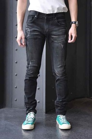 Simple&Raw - กางเกงยีนส์ Sk838 BlackDuster 13oz.
