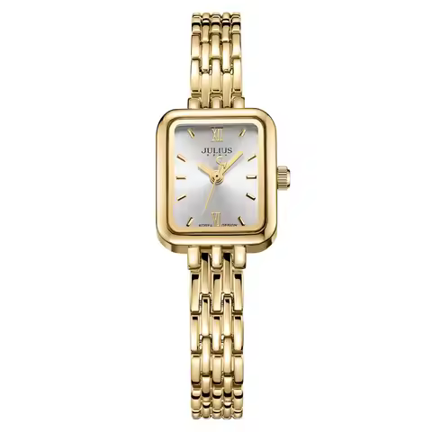 Julius Watch For Women Women's Stainless Steel Band Luxury Gift Watch Dual-Layer Dial Fashion Montre