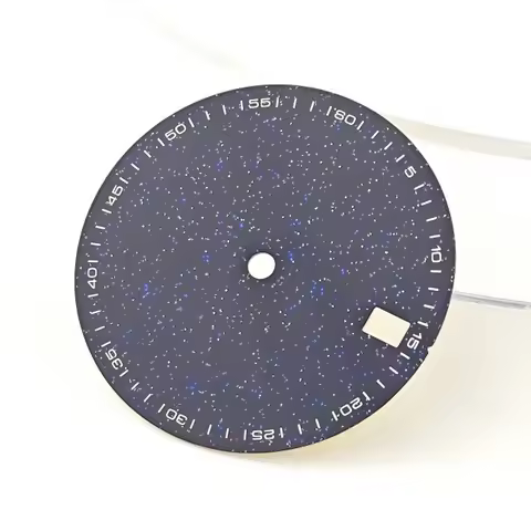 28.5mm No logo Enamel Texture Blue Starry Sky Watch Dial Arabic for Seiko Datejust NH35/36 Automatic