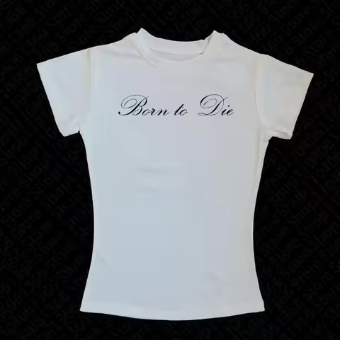 Y2k Style punk Gothic Print Short Sleeve T-shirts Women's Streetwear Summer T-shirts Y2K Style Emo g