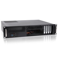 RackChoice 2U Server Chassis Short Depth 14.17" Front I/O with 2 x 3.5“ (int.) mATX M/B,Support ATX 