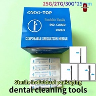 10-100pcs 25G 27G 30G dental Endo Irrigation Needle Tips bendable sterile individual packaging