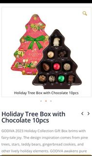 Godiva Holiday Tree Box with Chocolate 10pcs 朱古力/禮物