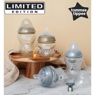 ✑Tommee Tippee Botol Susu Close to Nature Feeding Bottle 5oz / 150ml &amp; 9oz / 260ml Gold &amp; Silver - 1 Bottle