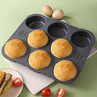 Round 8-Piece Burger Bread Mold Household Baguette Bread Tool Food Grade Silicone Non-Stick Baguette