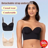 Women's  bra removable straps tube top backless bra big breast women's underwear
