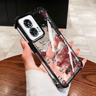 YBD Phone Case For Motorola Moto Edge 50 Fusion G60 G60S G40 Fusion Clear Rhinestone Rose Snowflake 