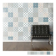 復古花磚壁貼 X款 歐風自黏壁紙 瓷磚牆貼 磁磚貼紙 踢腳線 防水