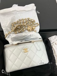 Vip Chanel 23 金球  淺灰 灰藍色 長盒子  vanity case 全新