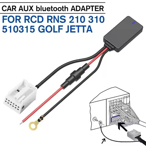 Aux Car MP3 Bluetooth Adapter Music Radio For RCD RNS 210 310 315 510 Golf 5 6 Bluetooth Adapter Aux