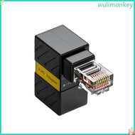 WU Right Angle RJ45 Ethernet Adapters Compatible for Cat6 Ethernet Cable Adapter RJ45 Male To Female