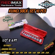 RDM Socket Wrench Set Redimax 10 Pcs 8-24 Plastic Boxes 10Pcs 8Mm - 24Mm/ Quality Socket Wrench Set