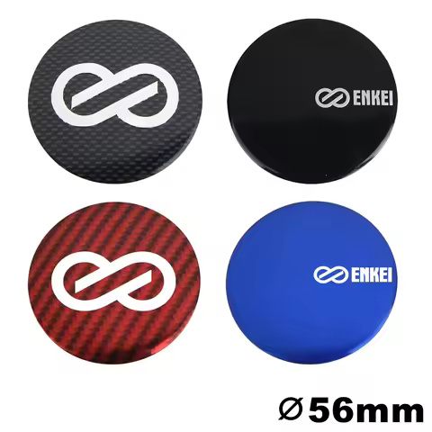 1Set/4PCS 56MM Stickers ENKEI Logo Center Rim Cap Car Sticker Wheel Cover Hub Caps Emblem